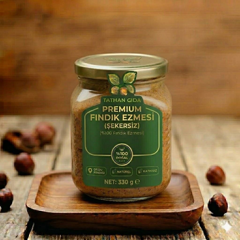 Premium Şekersiz Fındık Ezmesi 330g