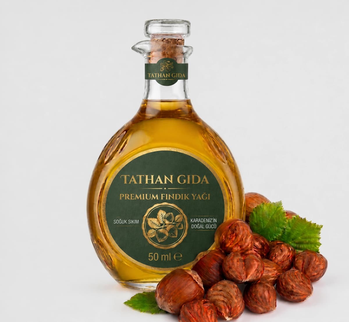 Soğuk Sıkım Premium Fındık Yağı 50ml